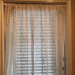 Sheer White Curtains, 80 inches x 36 inches (approx)